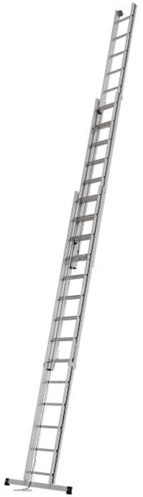 HYMER 4.0m 3-Section EN131 Pro Rope Operated Extension Ladder