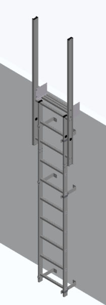 Hymer 1.96m Fixed Vertical Aluminium Ladder – Walk Through Only
