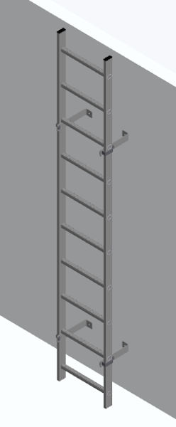 Hymer Fixed Vertical Aluminium Ladders– Ladder Only