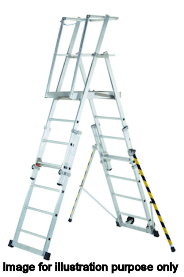 Zarges 3-5 Rung EN131-7 Aluminium ZAP Telescopic Work Platform