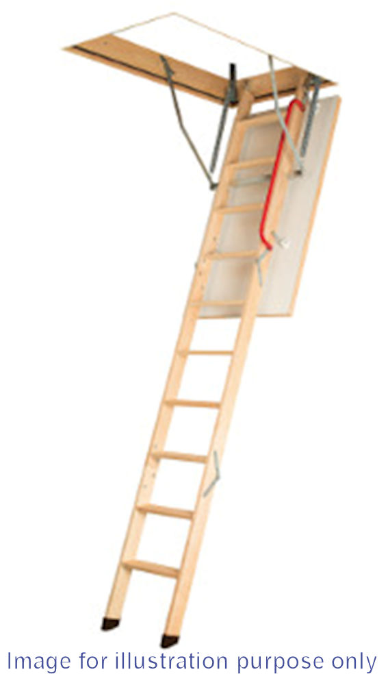 Fakro LWK Komfort Wooden Folding Loft Ladder 550mm x 1110mm