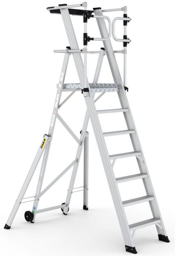Climb-It 7 Tread Large Platform Folding Step with Safety Gates