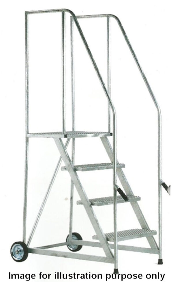 BJ38 Series 6 Tread Lift and Push Mobile Safety Step