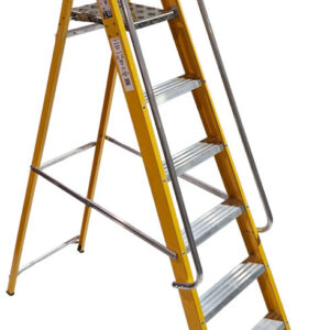 Lyte Magnastep Glassfibre Platform Step Ladders with Handrails
