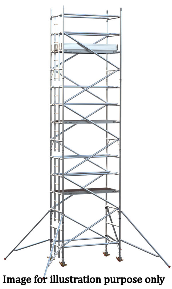 EIGER 500 3T 1.8m Single Width Scaffold Tower - 10.2m Platform Height