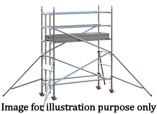 EIGER 500 3T 2.5m Single Width Scaffold Tower - 2.7m Platform Height