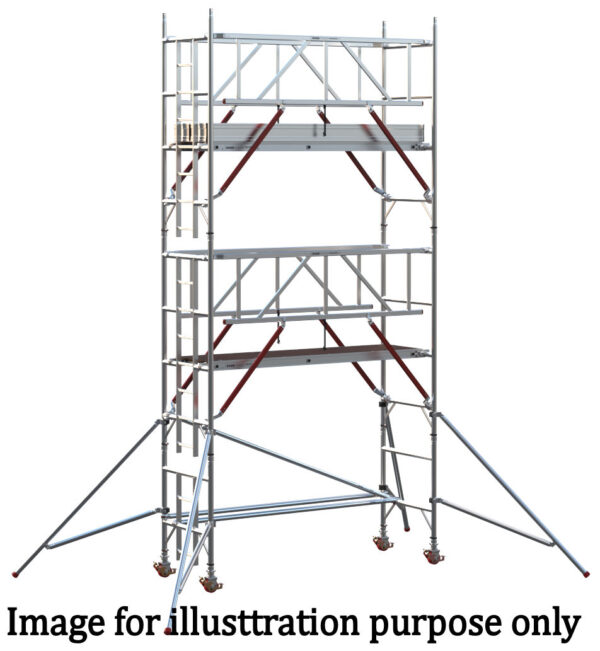 EIGER 500 AGR 2.5m Single Width Scaffold Tower - 3.7m Platform Height