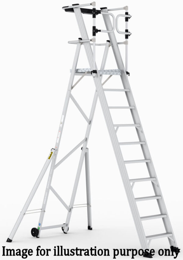 Climb-It 11 Tread Large Platform Folding Step with Safety Gates