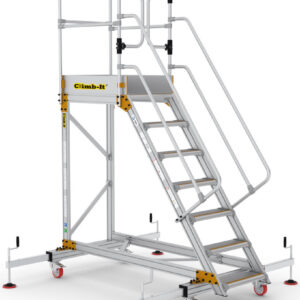 Climb-It 7 Tread Extra Large Platform Safety Step with Adjustable Stabilisers